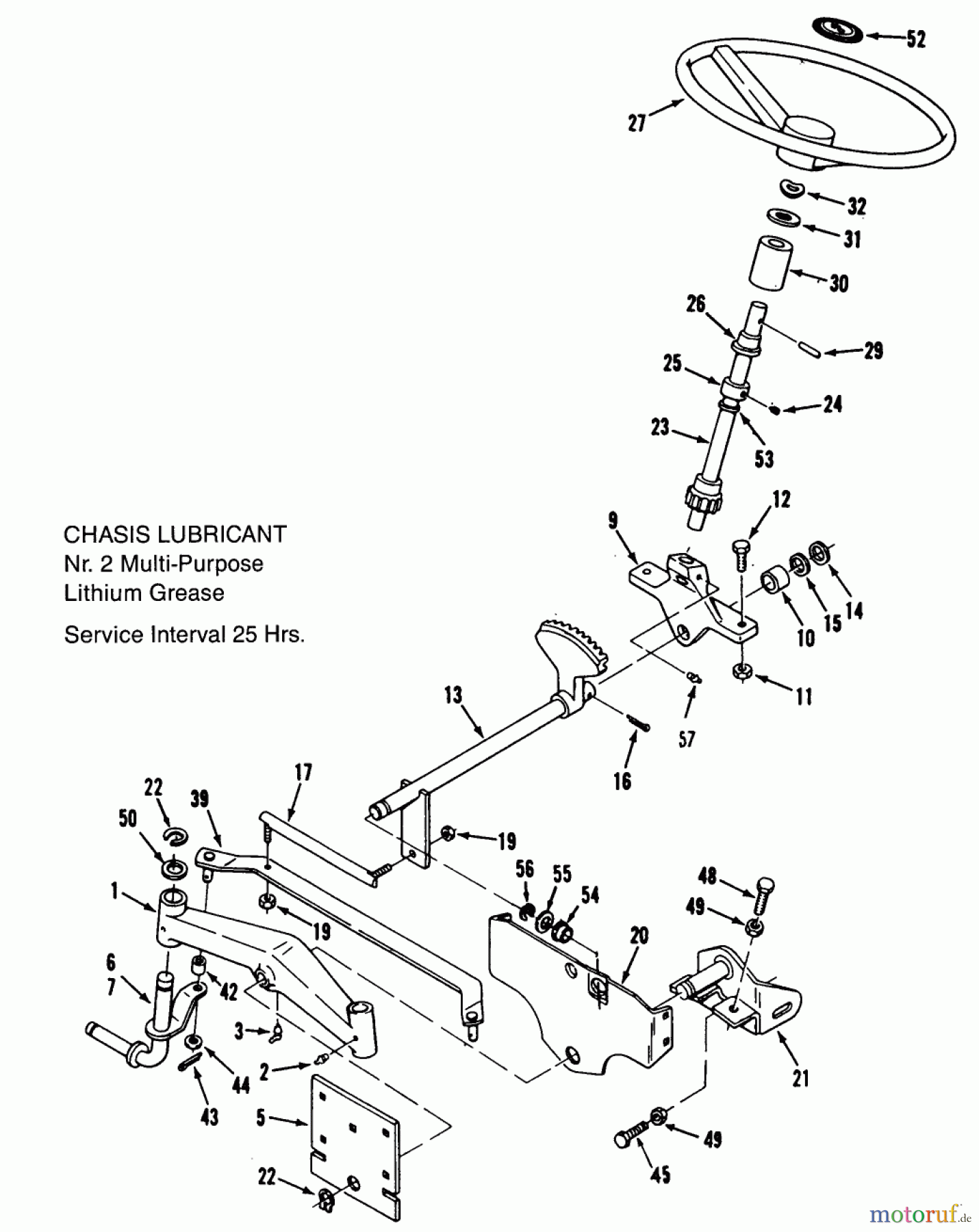  Toro Neu Mowers, Lawn & Garden Tractor Seite 2 E2-17K502 (227-5) - Toro 227-5 Tractor, 1989 FRONT AXLE AND STEERING (MOWER HANGER)