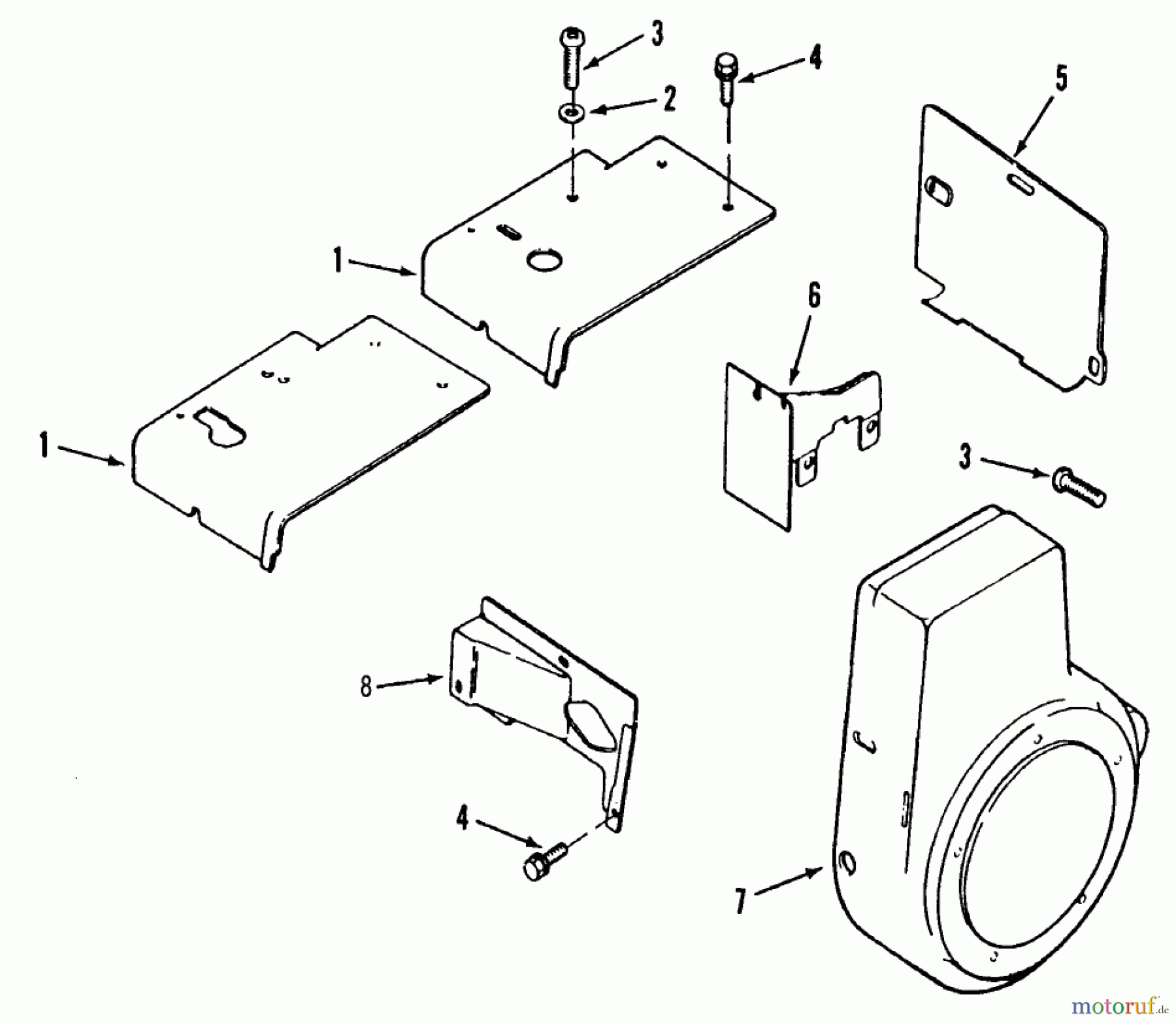 Toro Neu Mowers, Lawn & Garden Tractor Seite 2 R1-16O802 (316-8) - Toro 316-8 Garden Tractor, 1990 KOHLER BAFFLES & SHROUDS