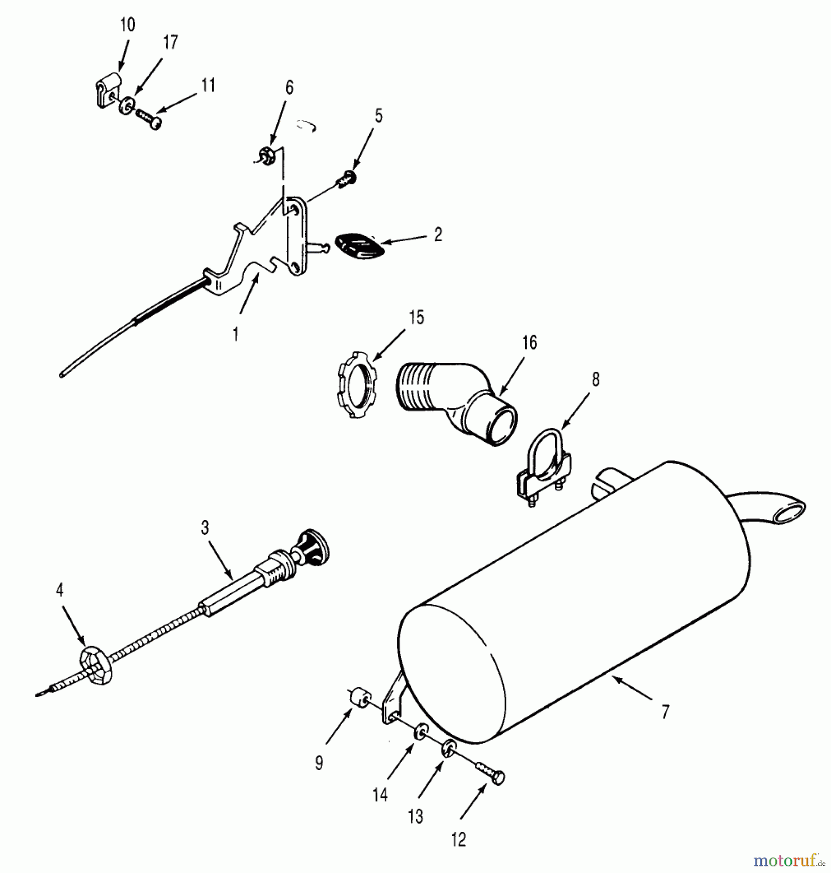 Toro Neu Mowers, Lawn & Garden Tractor Seite 2 R1-16O802 (316-8) - Toro 316-8 Garden Tractor, 1990 KOHLER THROTTLE CHOKE & EXHAUST