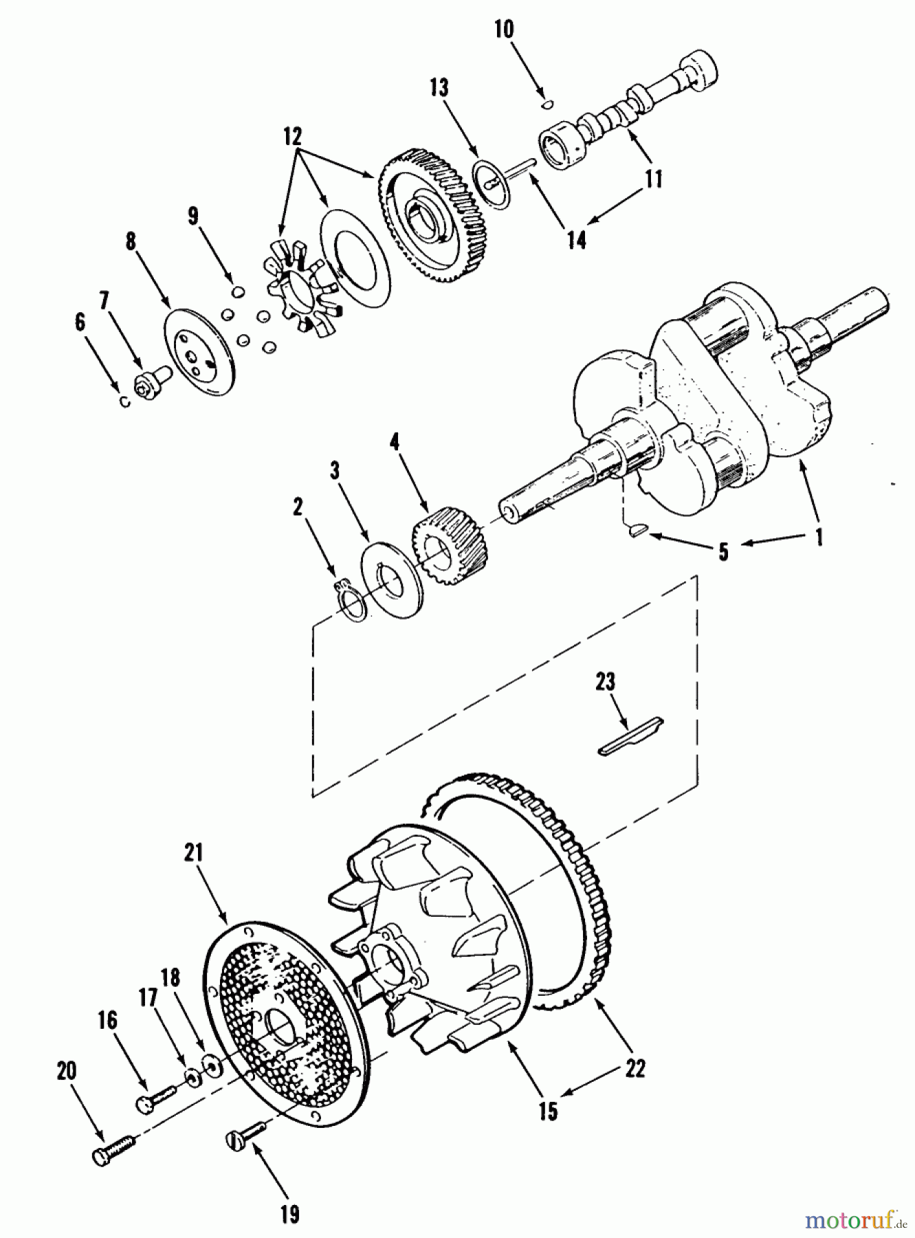Toro Neu Mowers, Lawn & Garden Tractor Seite 2 R1-16O802 (316-8) - Toro 316-8 Garden Tractor, 1990 TORO POWER PLUS CRANKSHAFT, CAMSHAFT, FLYWHEEL
