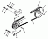 Toro R1-12K804 (312-8) - 312-8 Garden Tractor, 1992 (2000001-2999999) Ersatzteile DRIVE BELT AND PULLEYS
