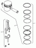 Toro R1-12K804 (312-8) - 312-8 Garden Tractor, 1992 (2000001-2999999) Ersatzteile KOHLER PISTON AND RINGS