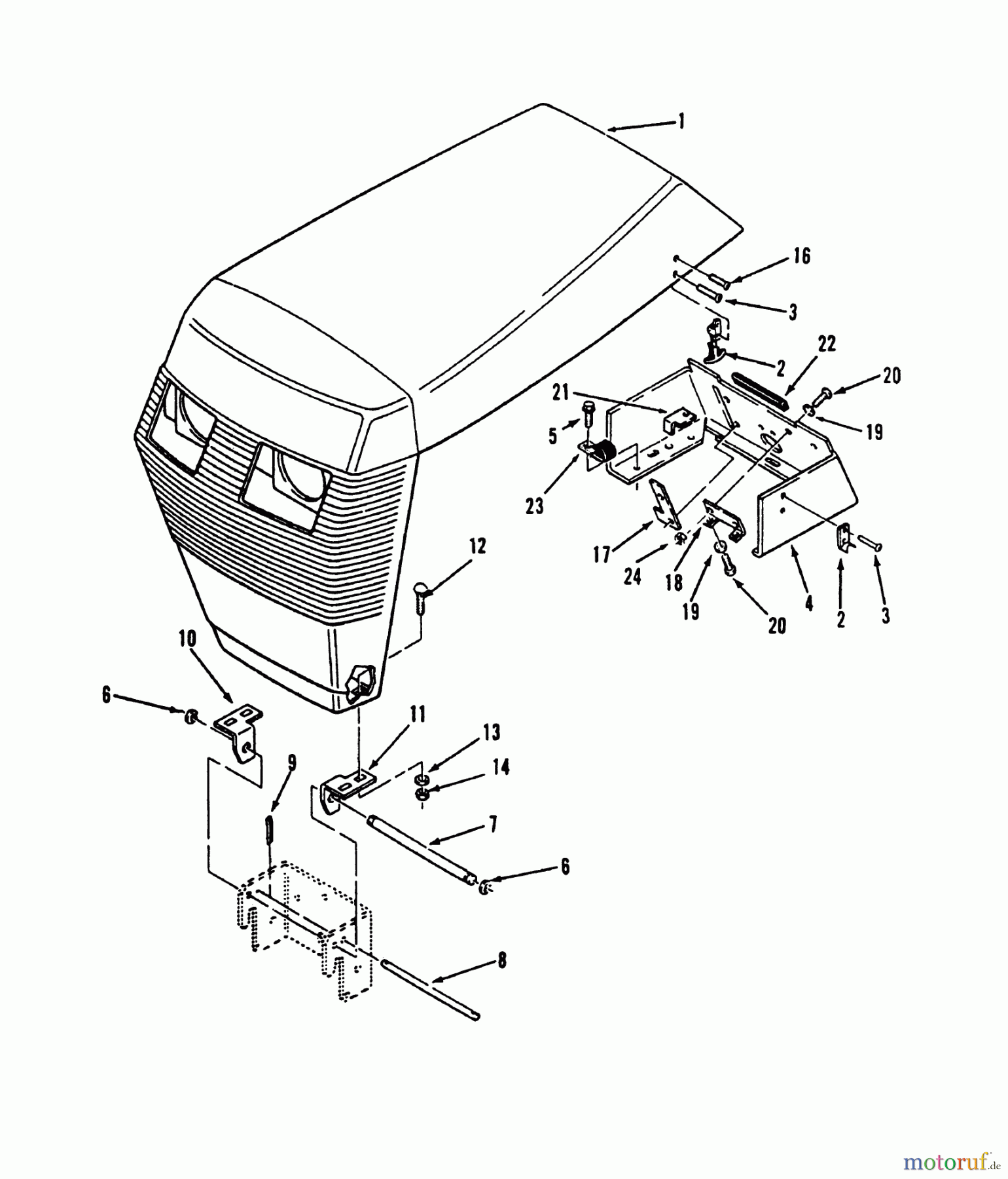  Toro Neu Mowers, Lawn & Garden Tractor Seite 2 R1-16O804 (316-8) - Toro 316-8 Garden Tractor, 1992 (2000001-2999999) SHEET METAL AND COVERS #1