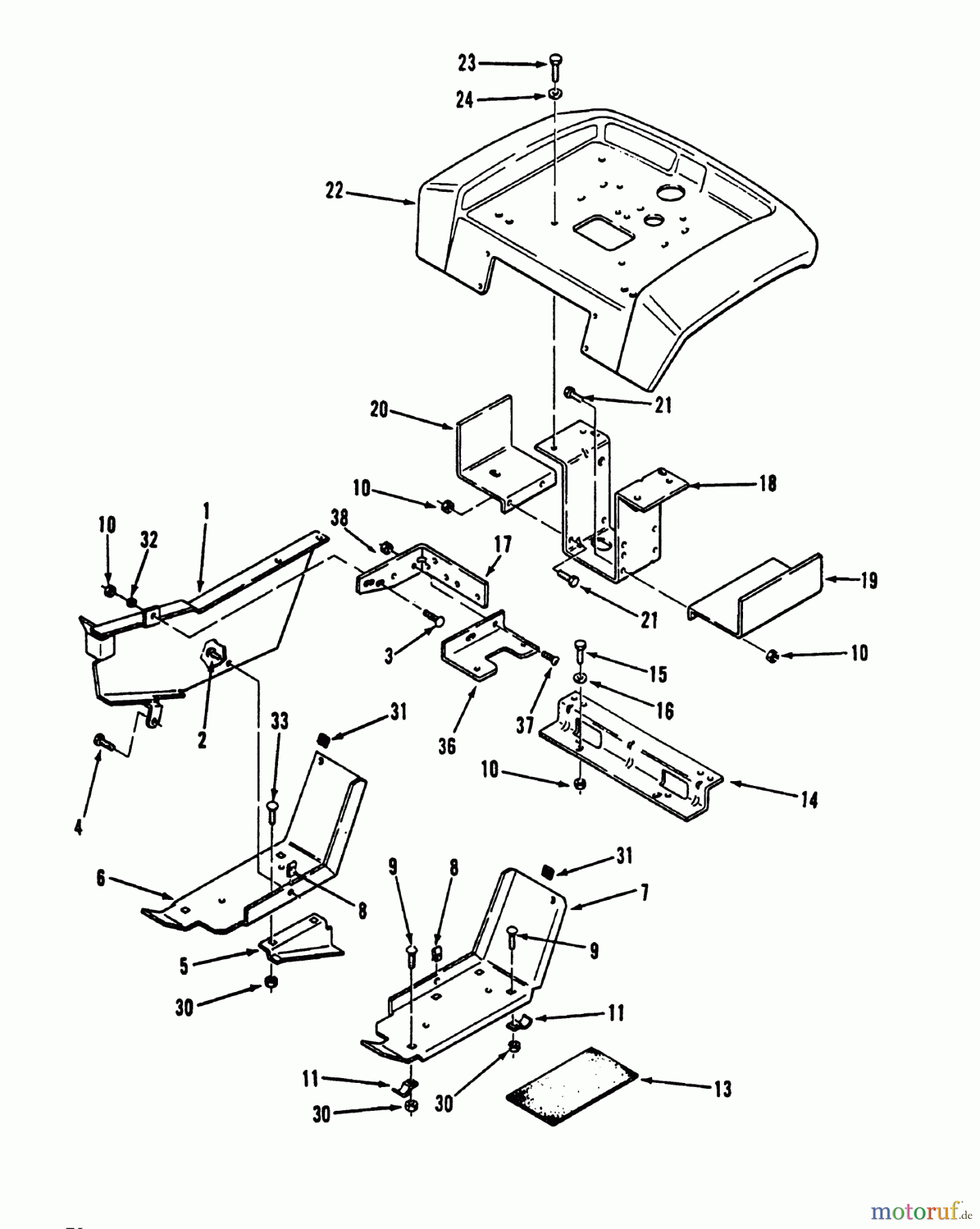  Toro Neu Mowers, Lawn & Garden Tractor Seite 2 R1-16O804 (316-8) - Toro 316-8 Garden Tractor, 1992 (2000001-2999999) SHEET METAL AND COVERS #3