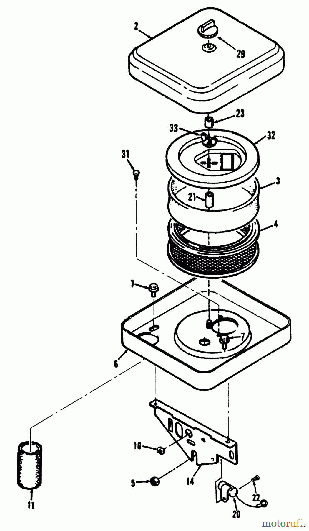 Toro Neu Mowers, Lawn & Garden Tractor Seite 2 R1-20OE02 (520-H) - Toro 520-H Garden Tractor, 1992 (2000001-2999999) AIR CLEANER