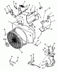 Toro R1-20OE02 (520-H) - 520-H Garden Tractor, 1992 (2000001-2999999) Ersatzteile BLOWER HOUSING AND GOVERNOR