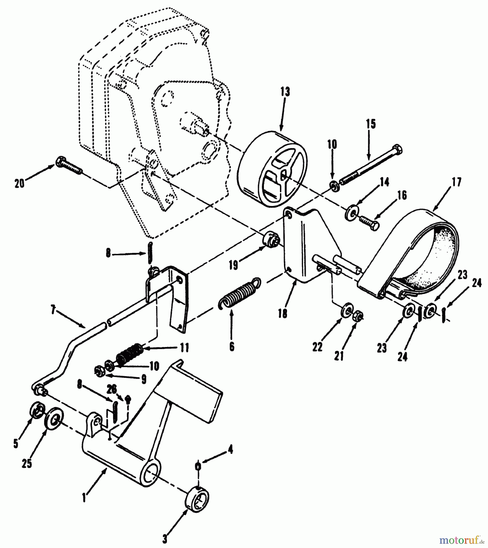 Toro Neu Mowers, Lawn & Garden Tractor Seite 2 R1-20OE02 (520-H) - Toro 520-H Garden Tractor, 1992 (2000001-2999999) CLUTCH, BRAKE AND SPEED CONTROL LINKAGE #2