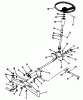 Toro R1-20OE02 (520-H) - 520-H Garden Tractor, 1992 (2000001-2999999) Ersatzteile FRONT AXLE AND STEERING