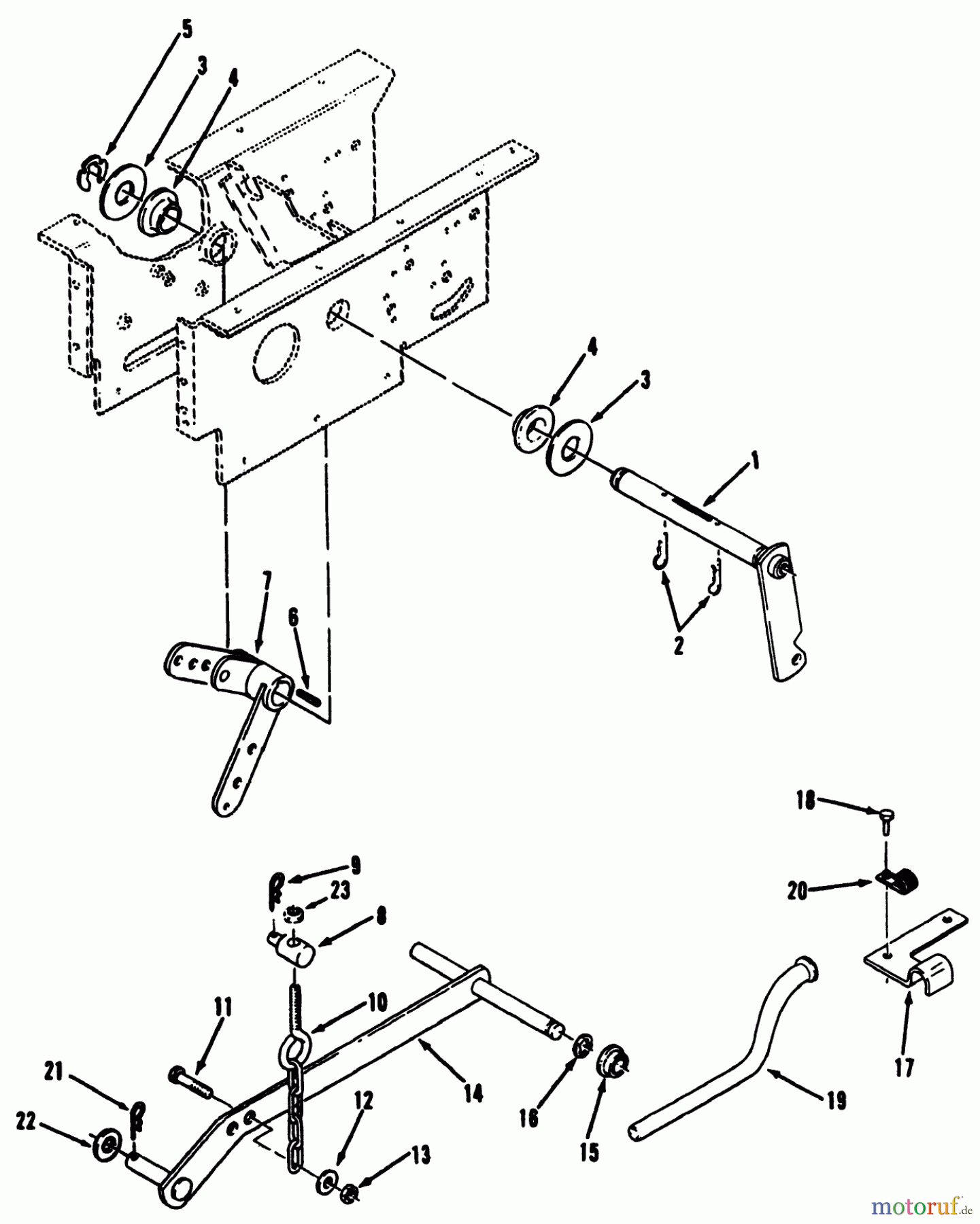 Toro Neu Mowers, Lawn & Garden Tractor Seite 2 R1-20OE02 (520-H) - Toro 520-H Garden Tractor, 1992 (2000001-2999999) HYDROSTATIC LIFT LINKAGE