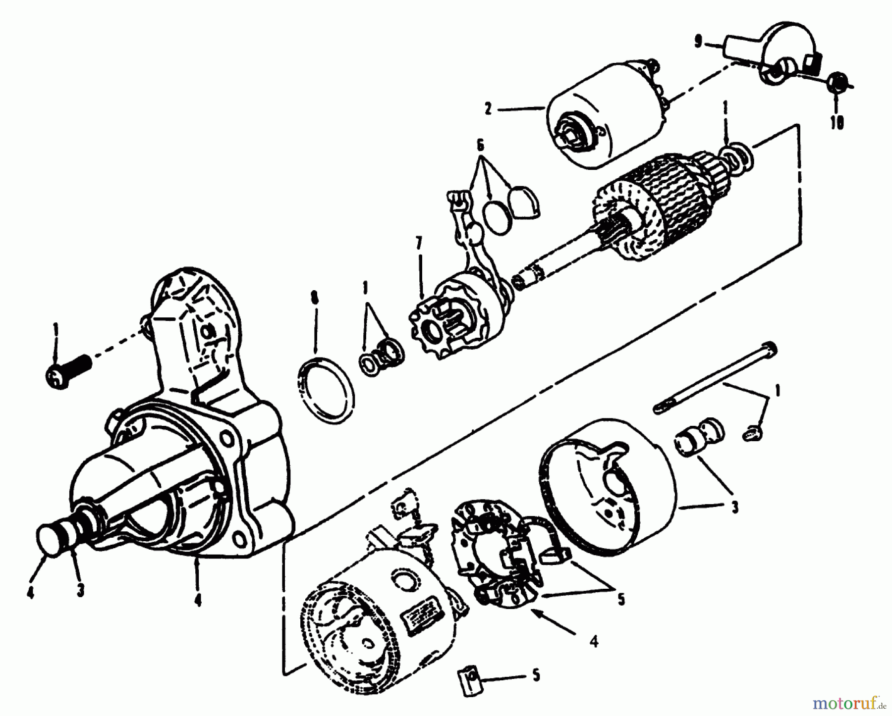 Toro Neu Mowers, Lawn & Garden Tractor Seite 2 R1-20OE02 (520-H) - Toro 520-H Garden Tractor, 1992 (2000001-2999999) STARTER COMPONENTS