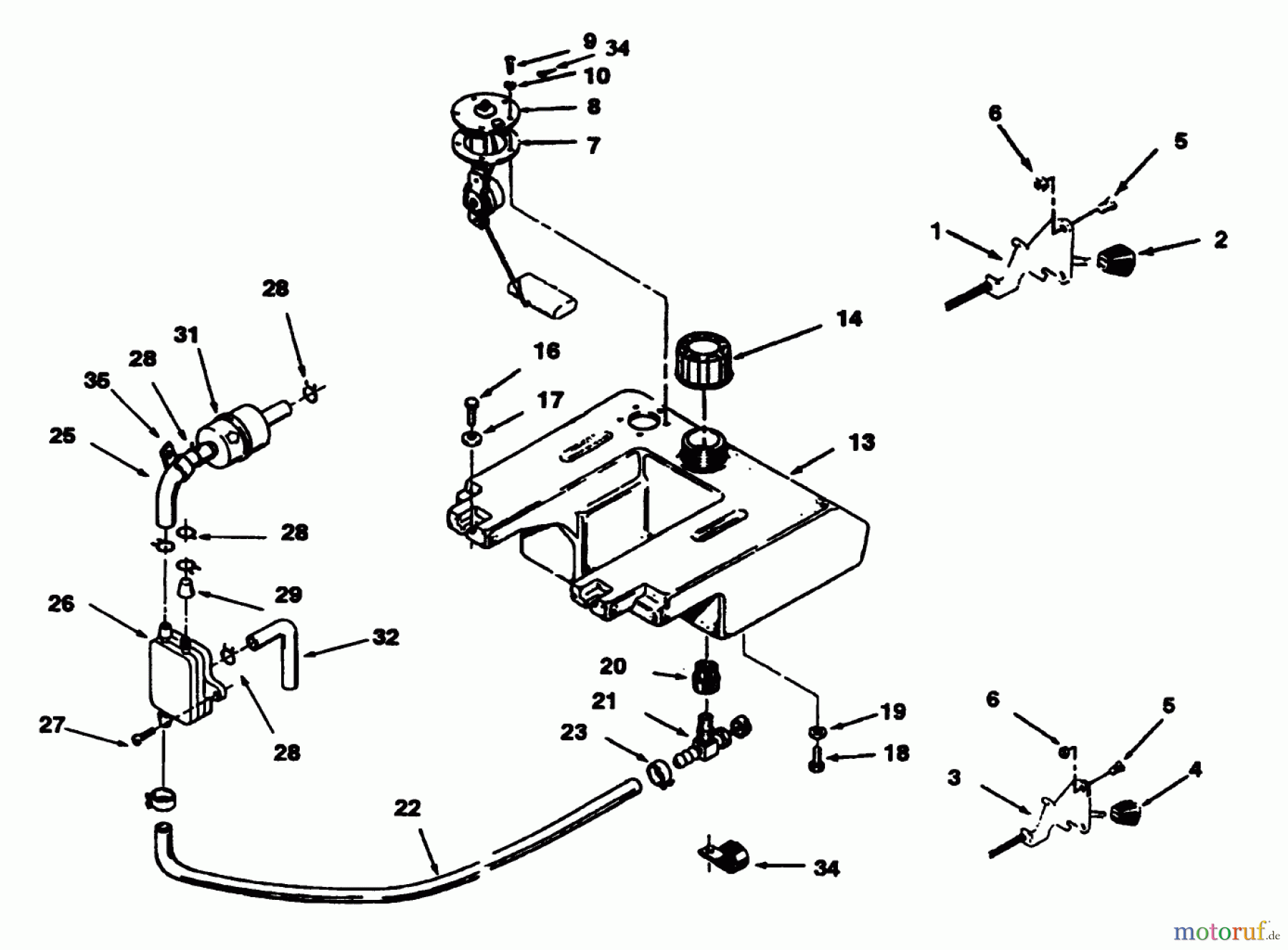 Toro Neu Mowers, Lawn & Garden Tractor Seite 2 R1-20OE02 (520-H) - Toro 520-H Garden Tractor, 1992 (2000001-2999999) THROTTLE CHOKE AND FUEL CONTROLS