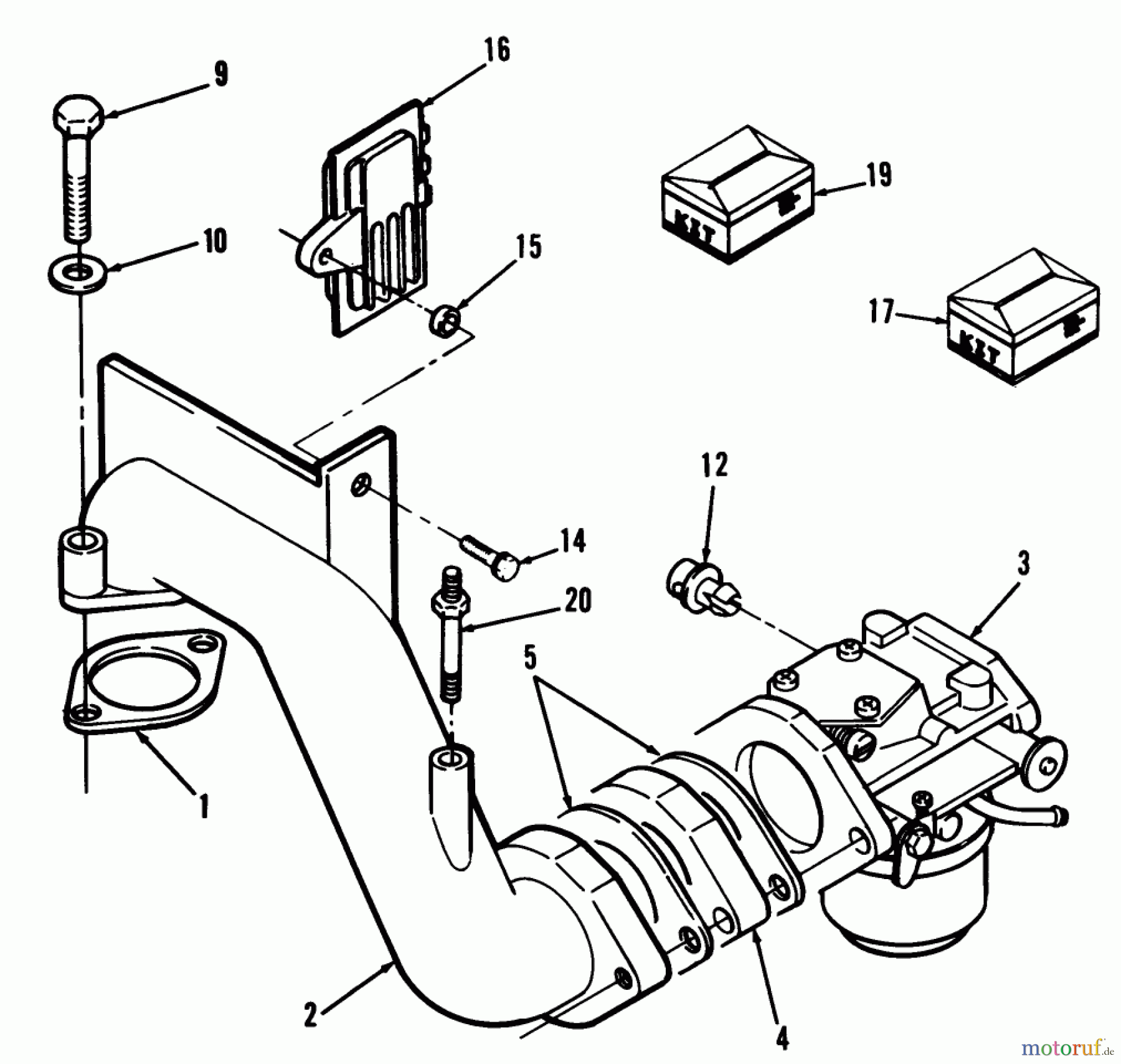 Toro Neu Mowers, Lawn & Garden Tractor Seite 2 R2-12OE02 (212-H) - Toro 212-H Tractor, 1992 (2000001-2999999) 12HP ENGINE CARBURETOR ASSEMBLY