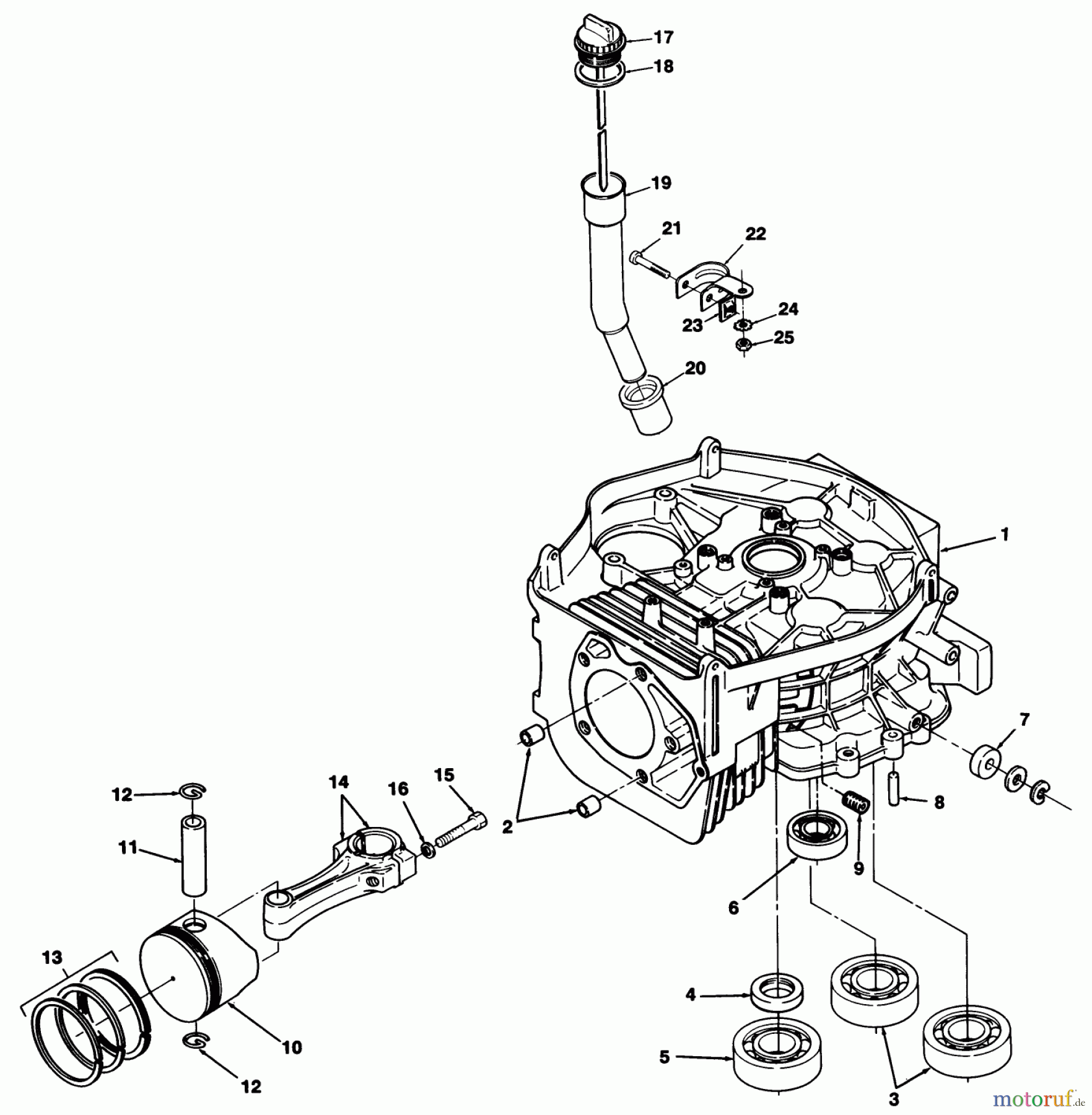  Toro Neu Mowers, Lawn & Garden Tractor Seite 2 R2-12OE02 (212-H) - Toro 212-H Tractor, 1992 (2000001-2999999) 12HP ENGINE CYLINDER BLOCK ASSEMBLY