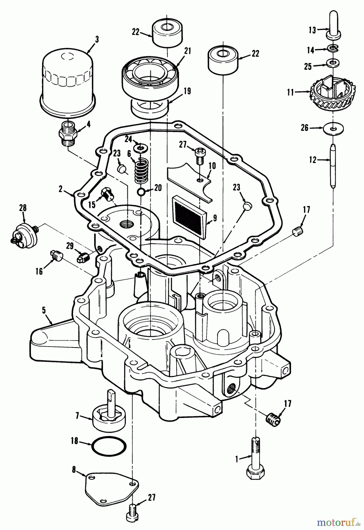 Toro Neu Mowers, Lawn & Garden Tractor Seite 2 R2-12OE02 (212-H) - Toro 212-H Tractor, 1992 (2000001-2999999) 12HP ENGINE OIL BASE & PUMP ASSEMBLY