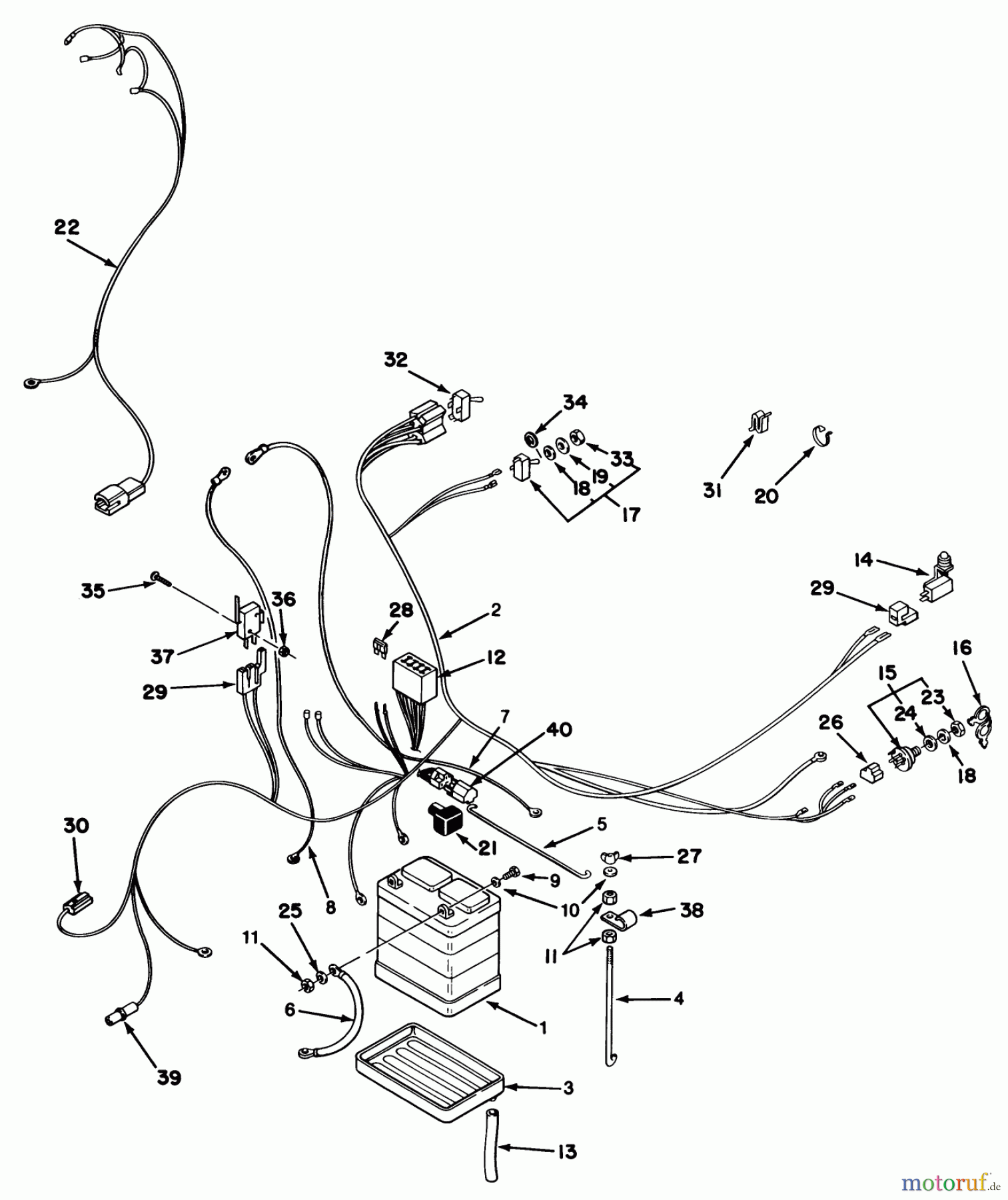 Toro Neu Mowers, Lawn & Garden Tractor Seite 2 R2-12OE02 (212-H) - Toro 212-H Tractor, 1992 (2000001-2999999) ELECTRICAL SYSTEM ASSEMBLY