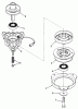 Toro R2-12OE02 (212-H) - 212-H Tractor, 1992 (2000001-2999999) Ersatzteile ENGINE PULLEY & PTO CLUTCH ASSEMBLY