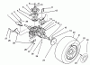Toro R2-16BE01 (246-H) - 246-H Yard Tractor, 1992 (2000001-2999999) Ersatzteile REAR WHEEL AND TRANSMISSION ASSEMBLY