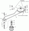 Toro R2-17K502 (227-5) - 227-5 Tractor, 1990 Ersatzteile DRIVE BELT AND PULLEYS