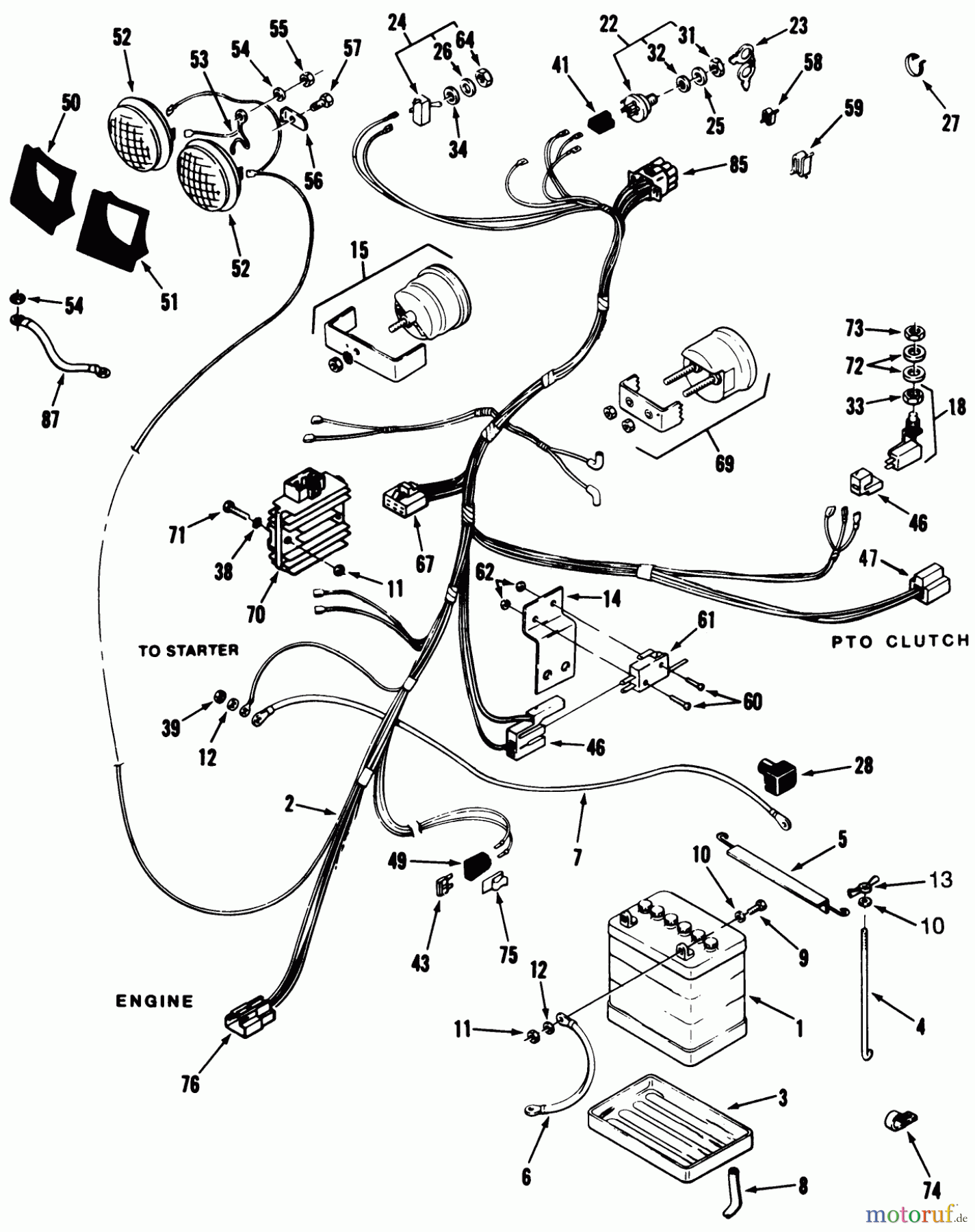 Toro Neu Mowers, Lawn & Garden Tractor Seite 2 R2-17K502 (227-5) - Toro 227-5 Tractor, 1990 ELECTRICAL SYSTEM