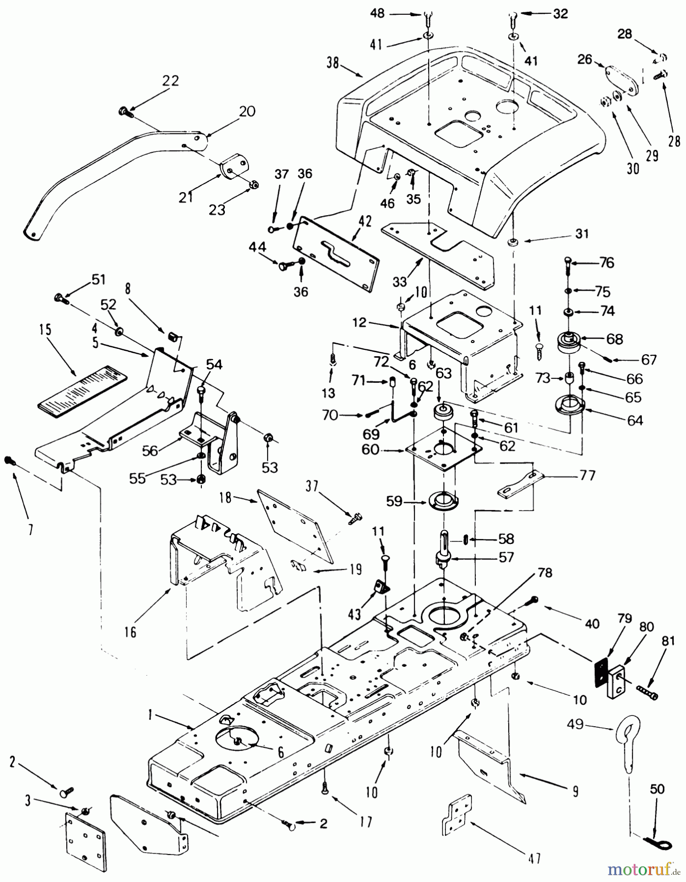  Toro Neu Mowers, Lawn & Garden Tractor Seite 2 R2-17K502 (227-5) - Toro 227-5 Tractor, 1990 FRAME, SHEET METAL AND COVERS #2