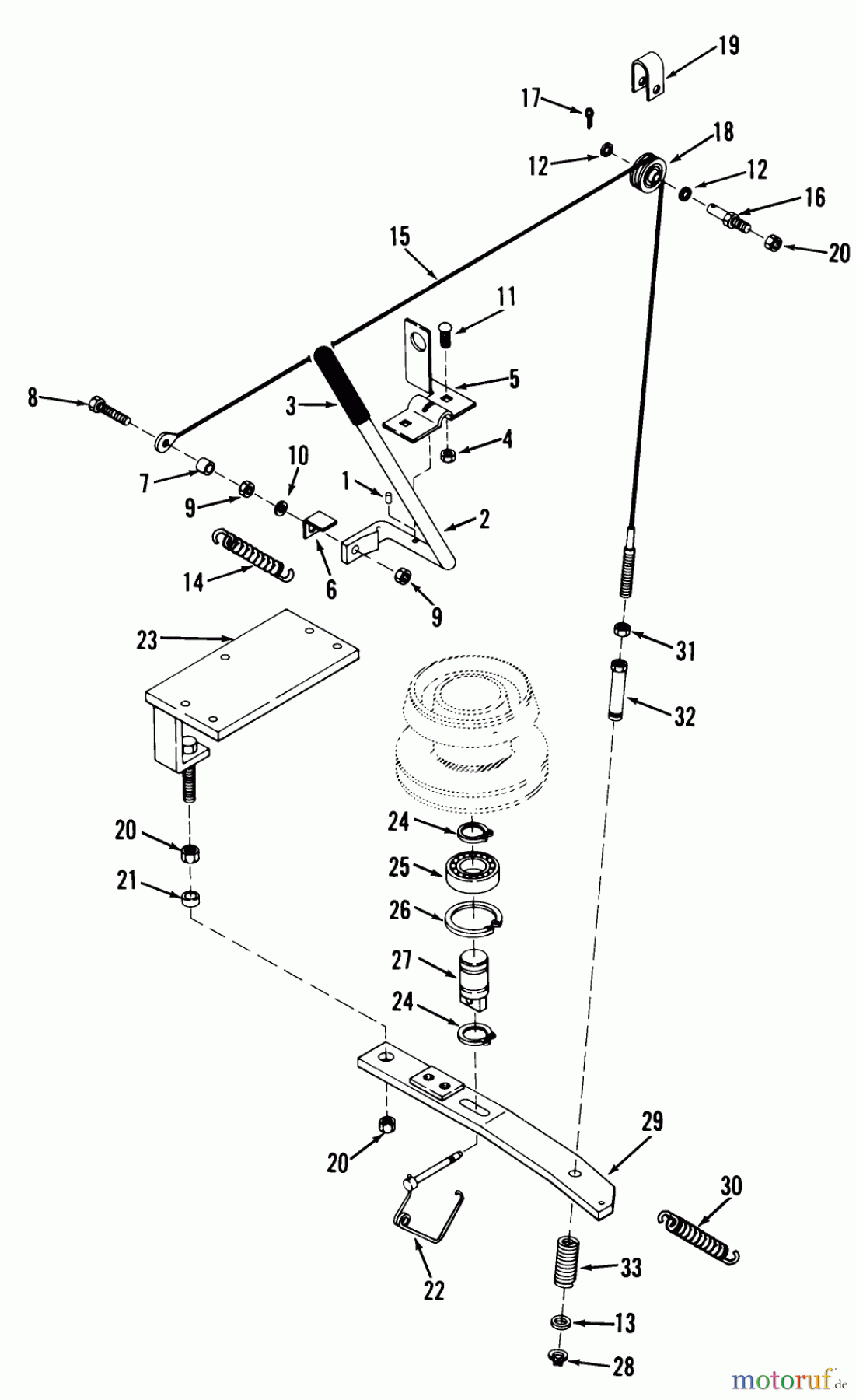 Toro Neu Mowers, Rear-Engine Rider 03-11BP01 (A-111) - Toro A-111 5-Speed Rear Engine Rider, 1980 PTO CLUTCH