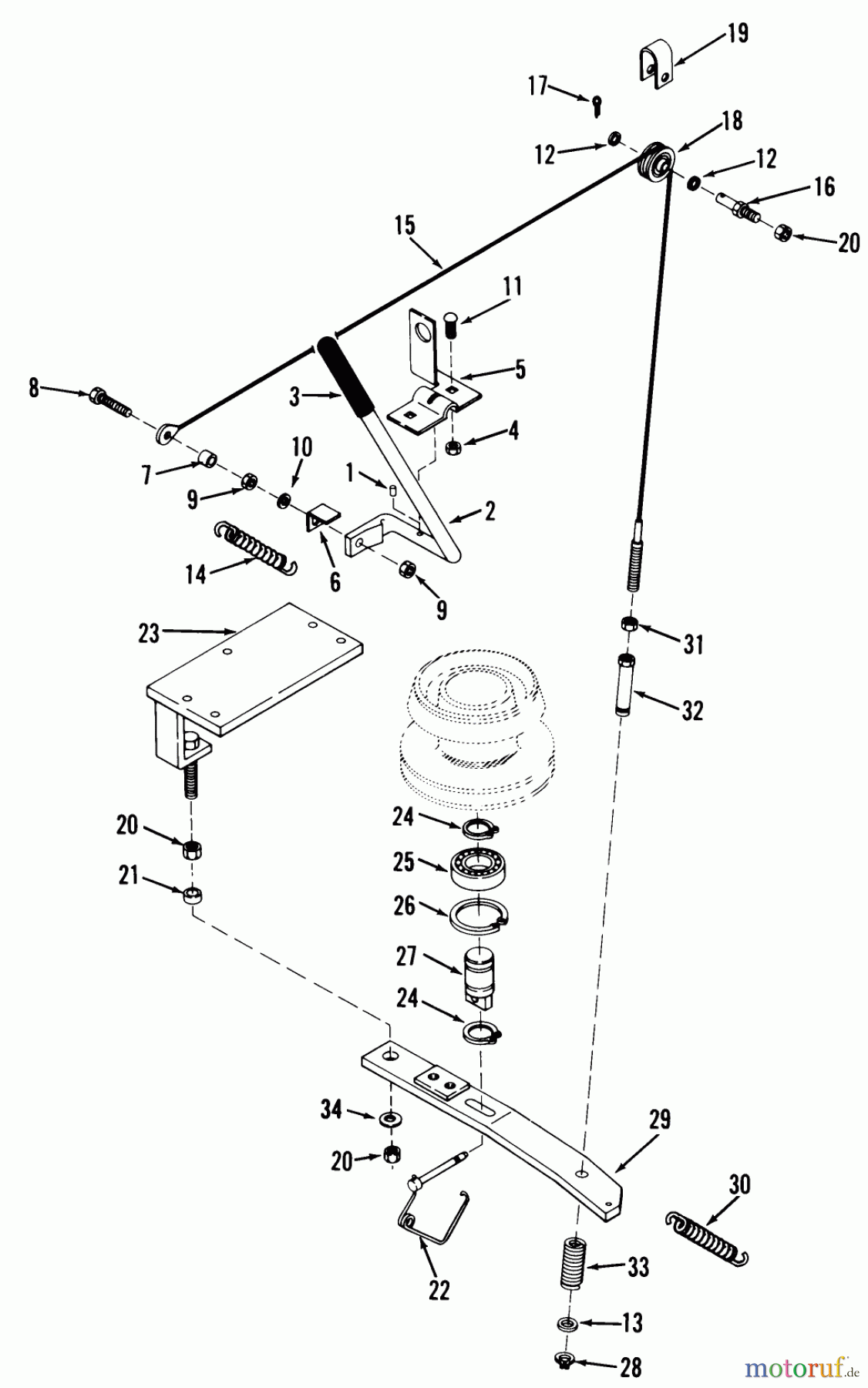 Toro Neu Mowers, Rear-Engine Rider 03-11BP02 (A-111) - Toro A-111 5-Speed Rear Engine Rider, 1981 PTO CLUTCH