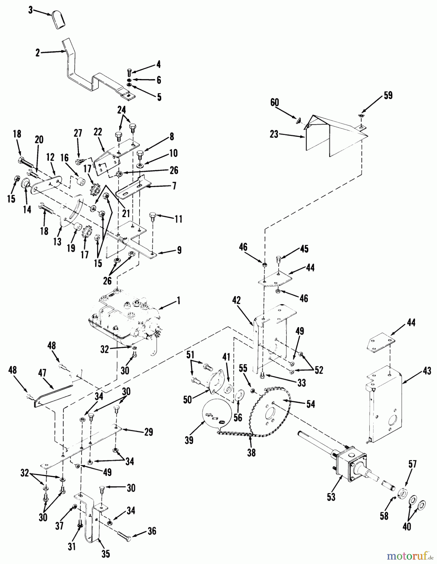 Toro Neu Mowers, Rear-Engine Rider 03-11BP02 (A-111) - Toro A-111 5-Speed Rear Engine Rider, 1981 TRANSMISSION, DIFFERENTIAL AND DRIVE SYSTEM