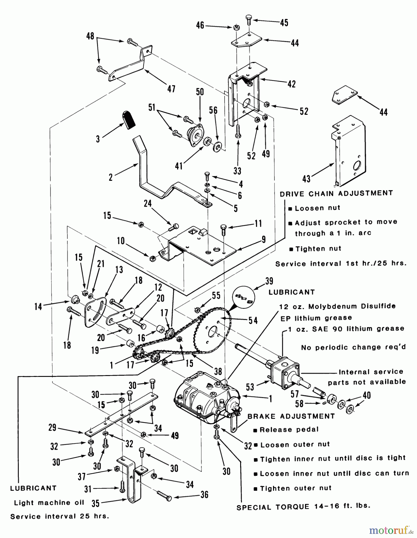 Toro Neu Mowers, Rear-Engine Rider 23-08BP02 (A-81) - Toro A-81 5-Speed Rear Engine Rider, 1983 TRANSMISSION, DIFFERENTIAL AND DRIVE SYSTEM