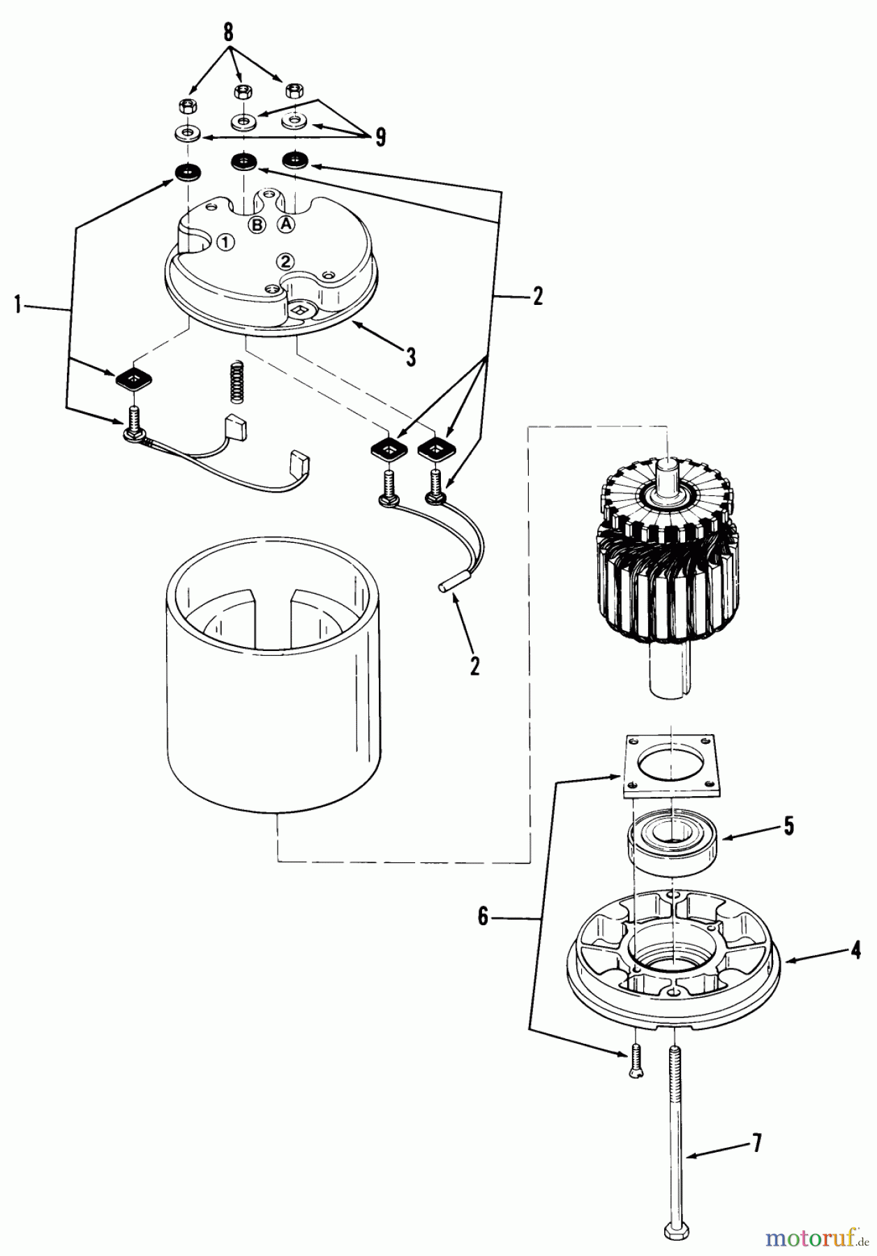 Toro Neu Mowers, Rear-Engine Rider 93-08BP02 (A-81E) - Toro A-81(E) 5-Speed Rear Engine Rider, 1979 DRIVE MOTOR PARTS