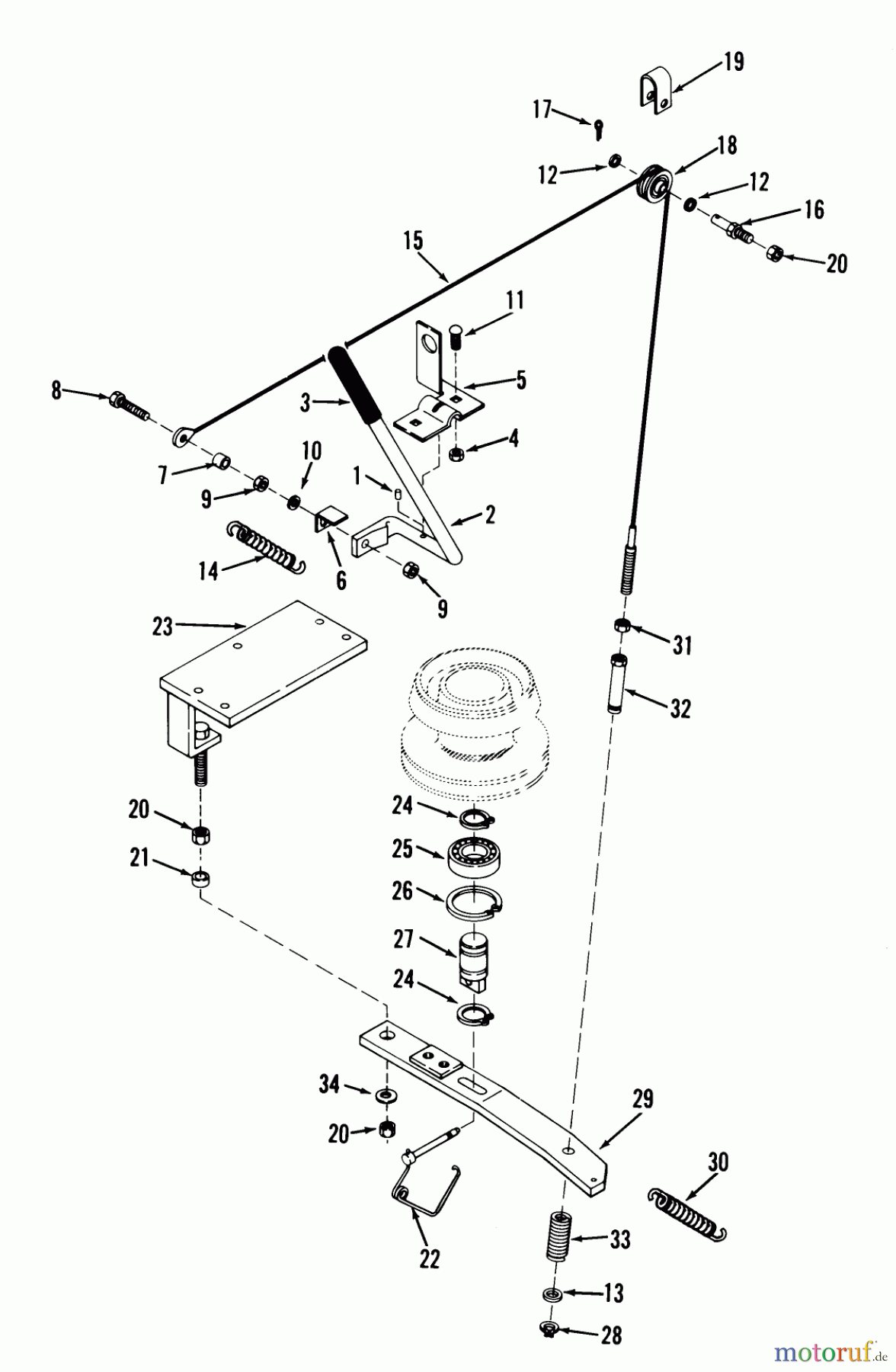 Toro Neu Mowers, Rear-Engine Rider 23-11BX01 (A-111) - Toro A-111 5-Speed Rear Engine Rider, 1982 PTO CLUTCH