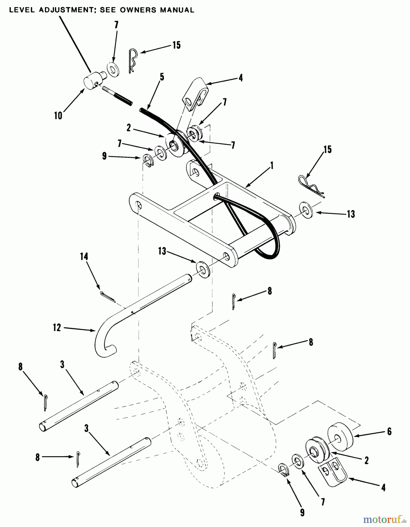 Toro Neu Mowers, Rear-Engine Rider 23-08BP03 (A-81) - Toro A-81 5-Speed Rear Engine Rider, 1984 32 IN./81CM MOWER-FRONT MOUNT