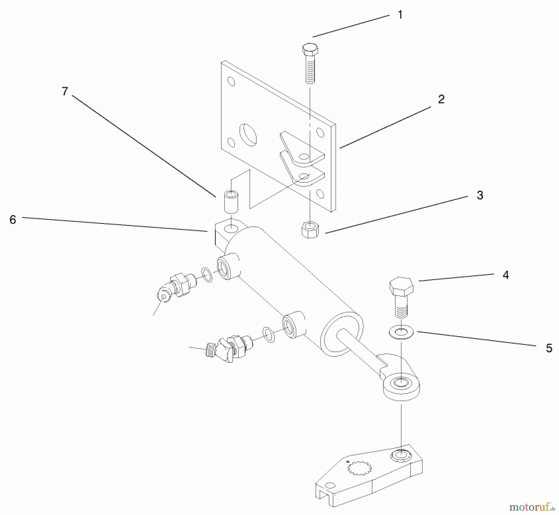 Toro Neu Accessories, Mower 99-8896 - Toro Steering Cylinder Kit, 5xi Garden Tractor CYLINDER ASSEMBLY