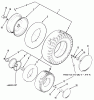 Toro 33-11B501 (111-5) - 111-5 Rear Engine Rider, 1985 Ersatzteile WHEELS AND TIRES