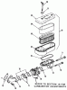Toro 33-08B401 (108-4) - 108-4 Rear Engine Rider, 1987 Ersatzteile AIR FILTER & CARBURETOR