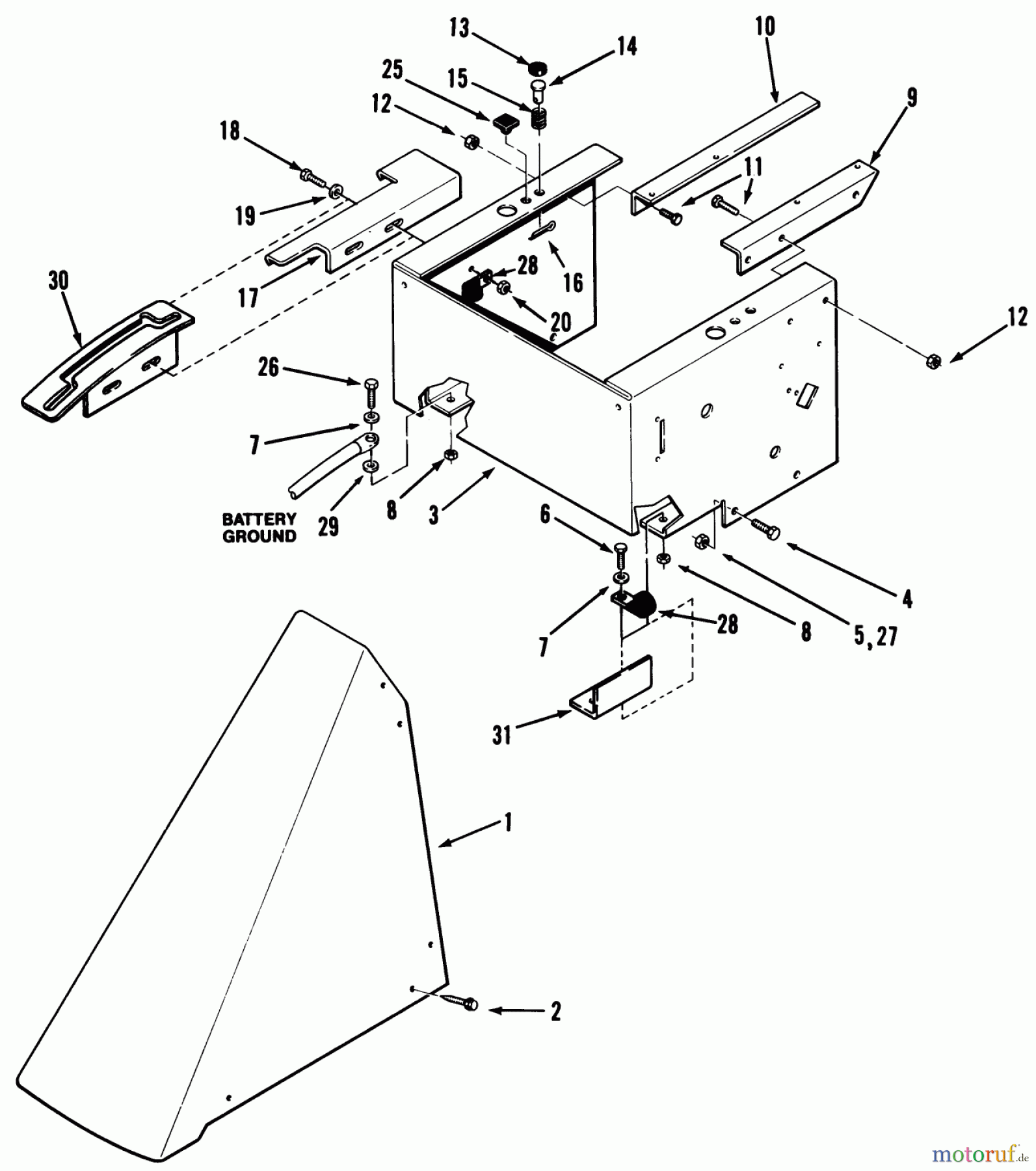 Toro Neu Mowers, Rear-Engine Rider B3-08B302 (108-3) - Toro 108-3 Rear Engine Rider, 1981 SHEET METAL