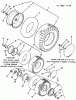 Toro 33-08B401 (108-4) - 108-4 Rear Engine Rider, 1987 Ersatzteile WHEELS AND TIRES