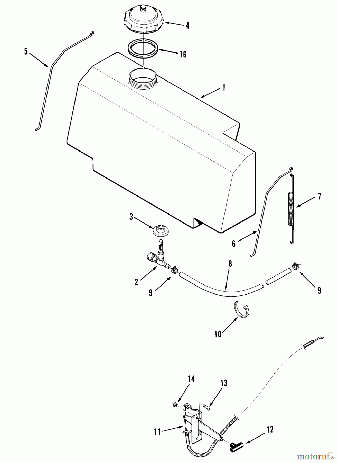 Toro Neu Mowers, Rear-Engine Rider C3-12K502 (112-C) - Toro 112-C Rear Engine Rider, 1988 FUEL SYSTEM