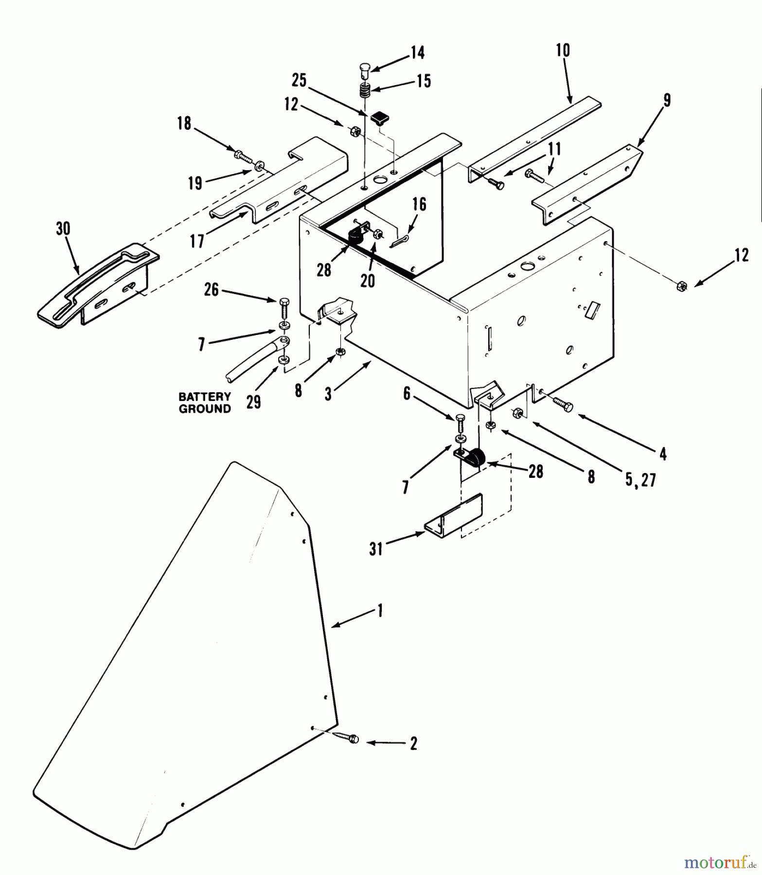 Toro Neu Mowers, Rear-Engine Rider 33-11B602 (111-6) - Toro 111-6 Rear Engine Rider, 1988 SHEET METAL