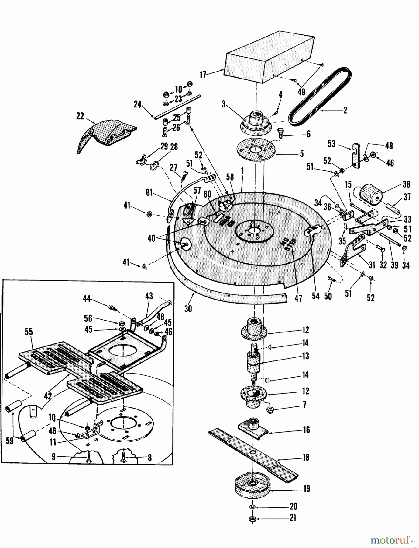 Toro Neu Mowers, Rear-Engine Rider 51060 - Toro Big Red Riding Mower, 25
