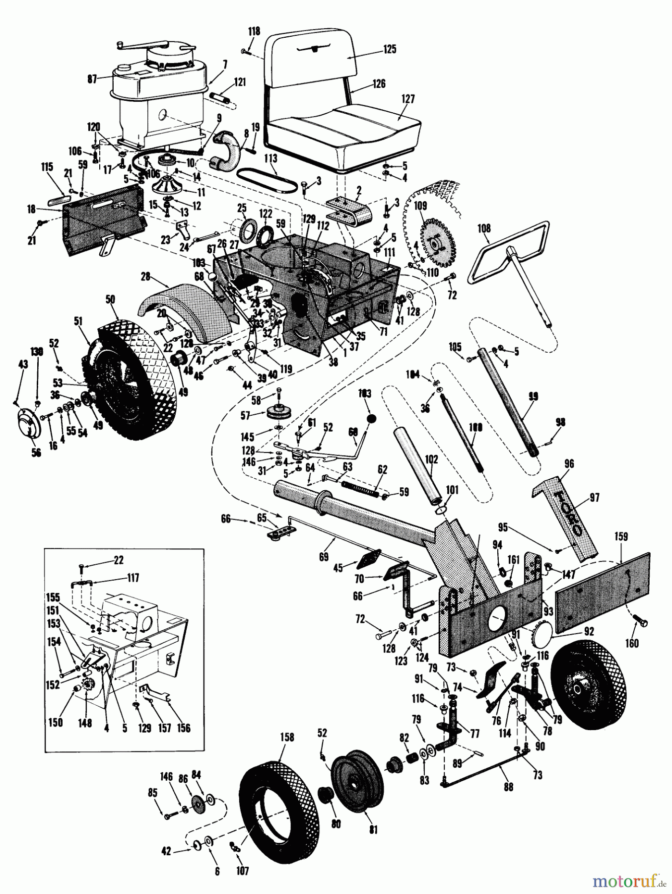 Toro Neu Mowers, Rear-Engine Rider 51060 - Toro Big Red Riding Mower, 25