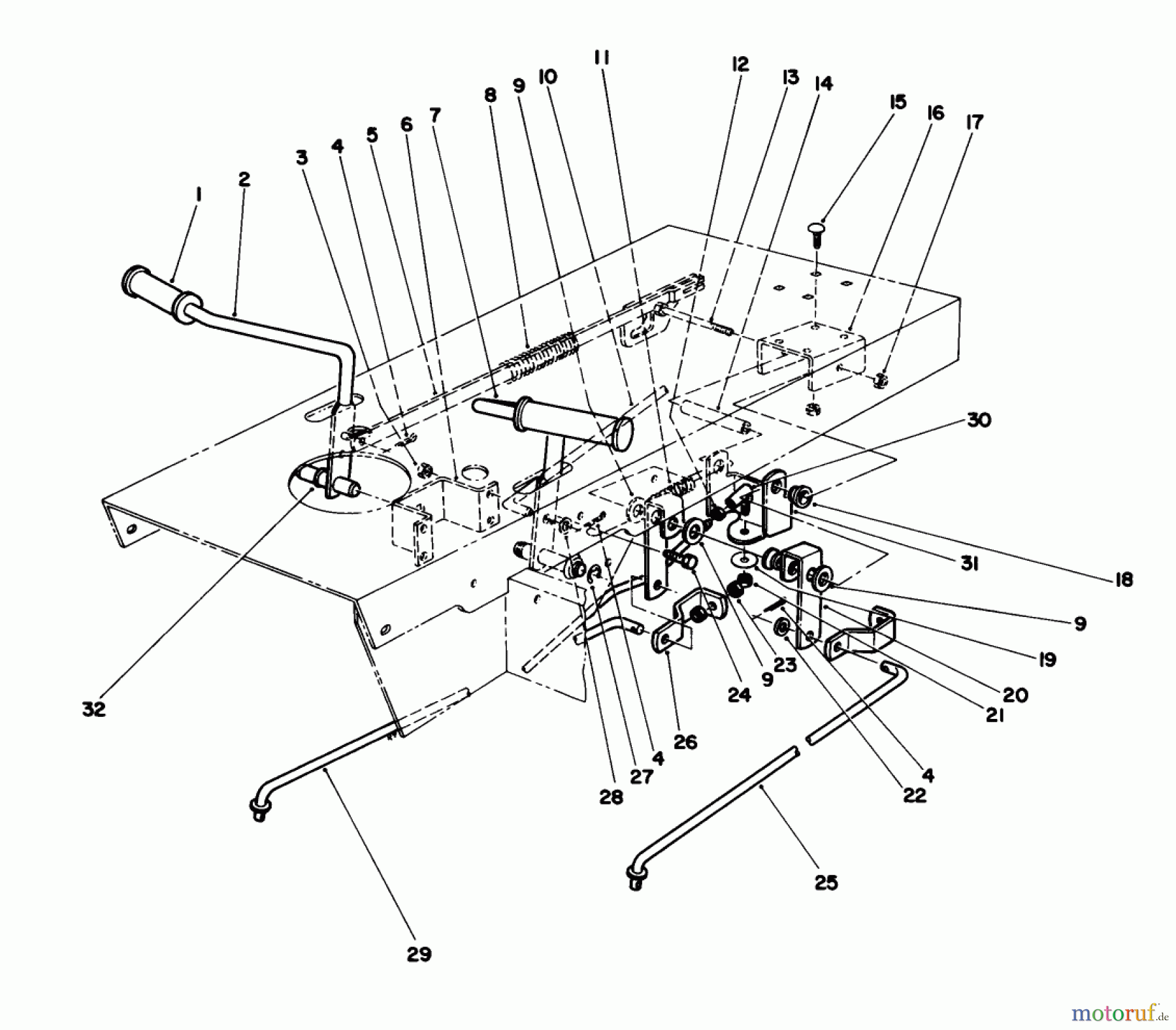 Toro Neu Mowers, Rear-Engine Rider 55600 - Toro HMR-1200, 1989 (9000001-9999999) BRAKE & CLUTCH PEDAL ASSEMBLY