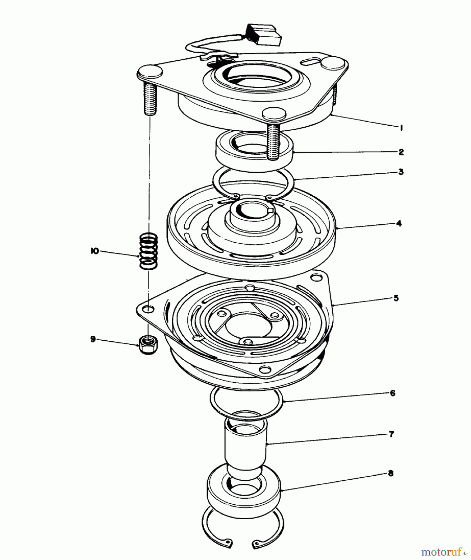 Toro Neu Mowers, Rear-Engine Rider 55600 - Toro HMR-1200, 1989 (9000001-9999999) CLUTCH ASSEMBLY N0. 54-3200
