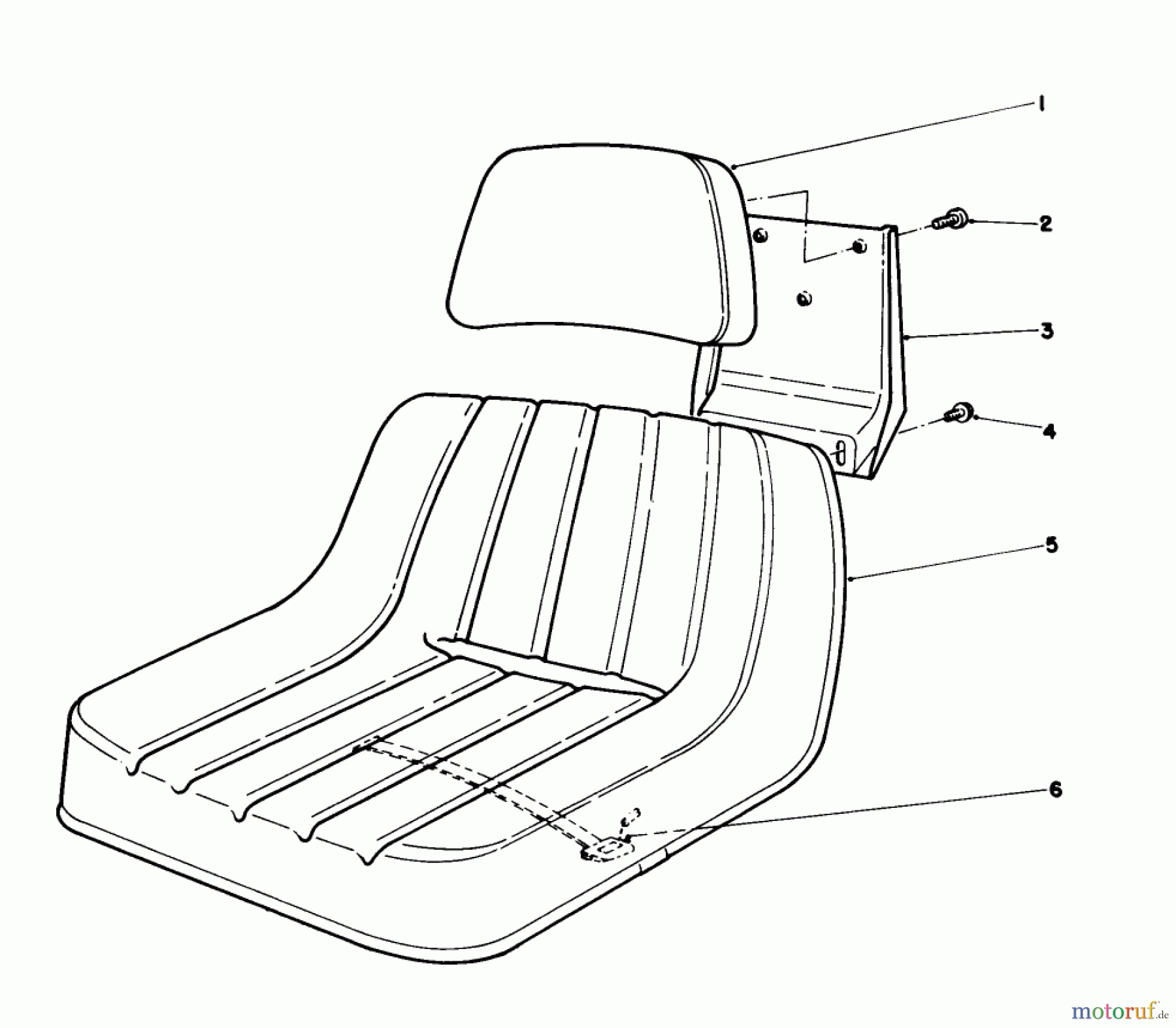 Toro Neu Mowers, Rear-Engine Rider 55600 - Toro HMR-1200, 1989 (9000001-9999999) DELUXE SEAT KIT NO. 68-3800 (OPTIONAL)