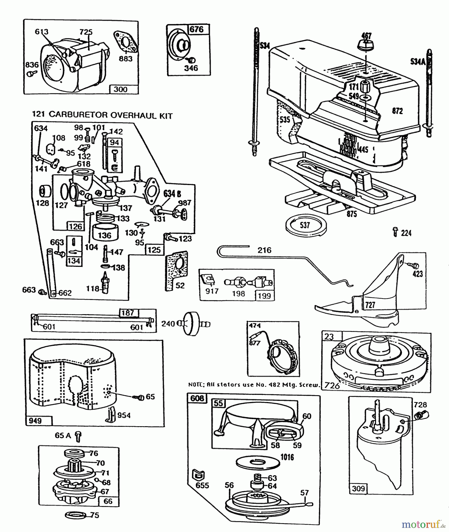 Toro Neu Mowers, Rear-Engine Rider 55600 - Toro HMR-1200, 1989 (9000001-9999999) ENGINE BRIGGS & STRATTON MODEL 281707-0192-01 #3