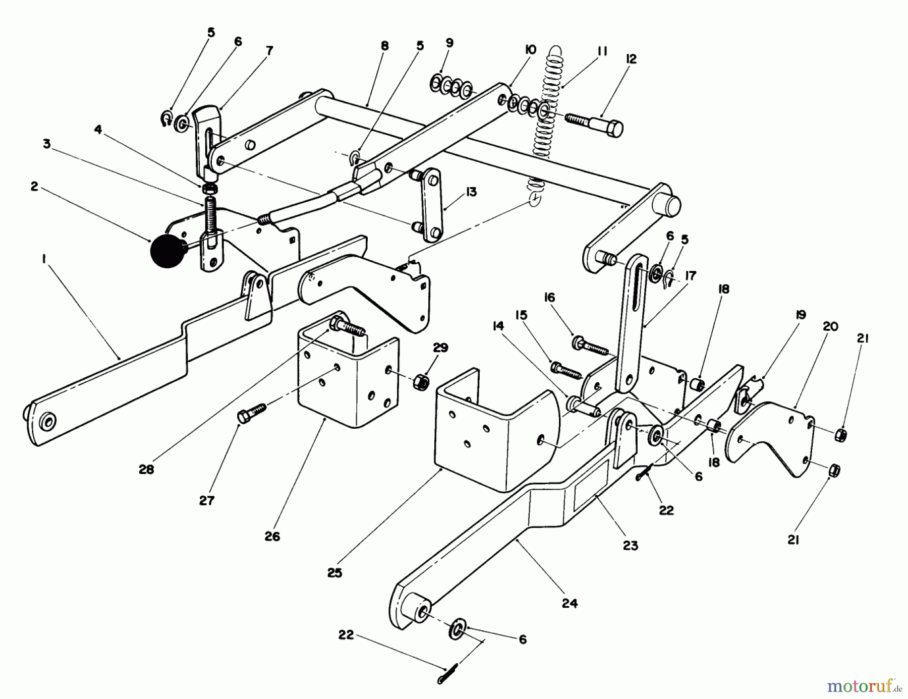 Toro Neu Mowers, Rear-Engine Rider 55600 - Toro HMR-1200, 1989 (9000001-9999999) HEIGHT OF CUT ASSEMBLY
