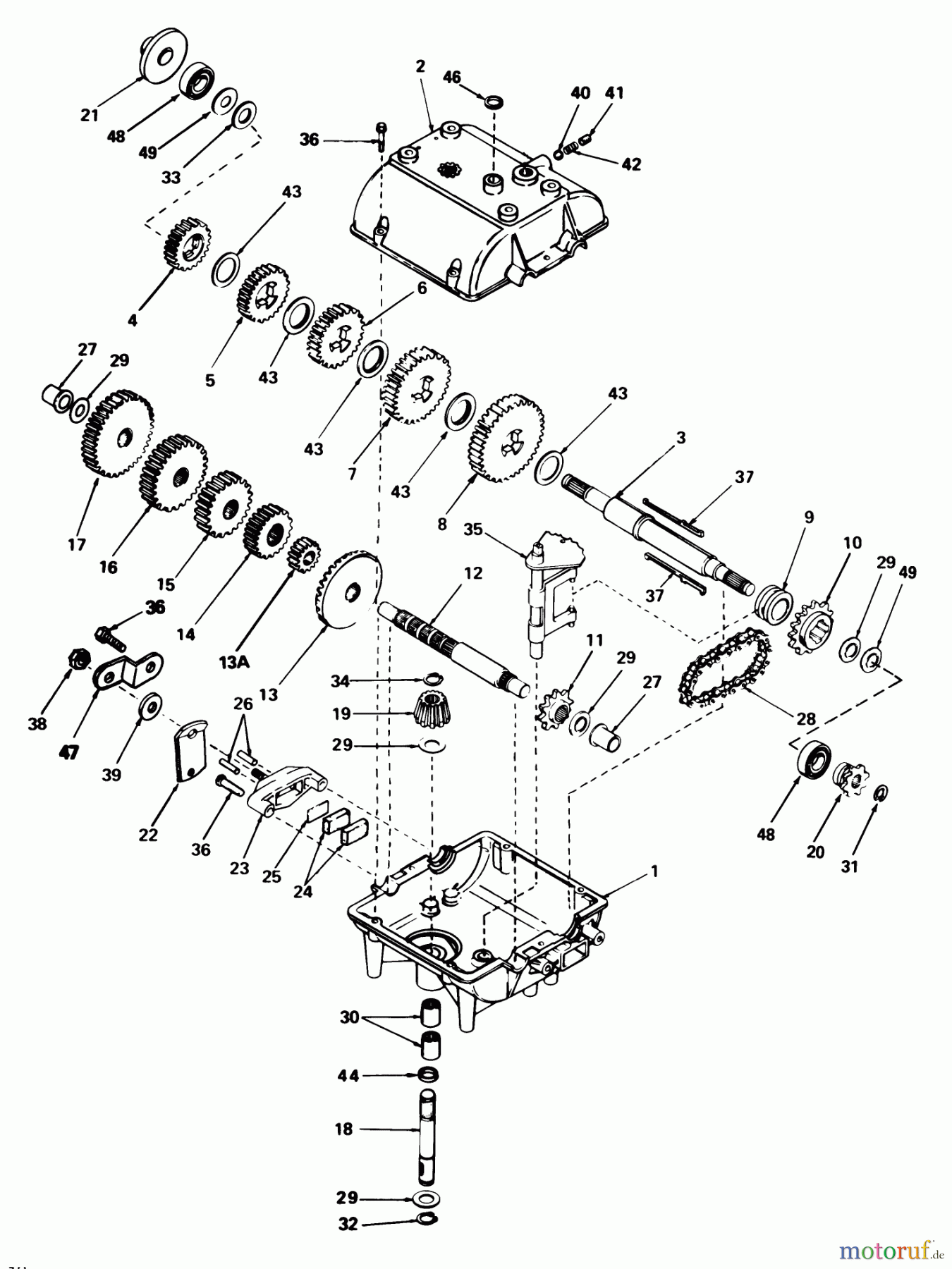 Toro Neu Mowers, Rear-Engine Rider 55600 - Toro HMR-1200, 1989 (9000001-9999999) L.H. PEERLESS TRANSMISSION MODEL NO. 700-030