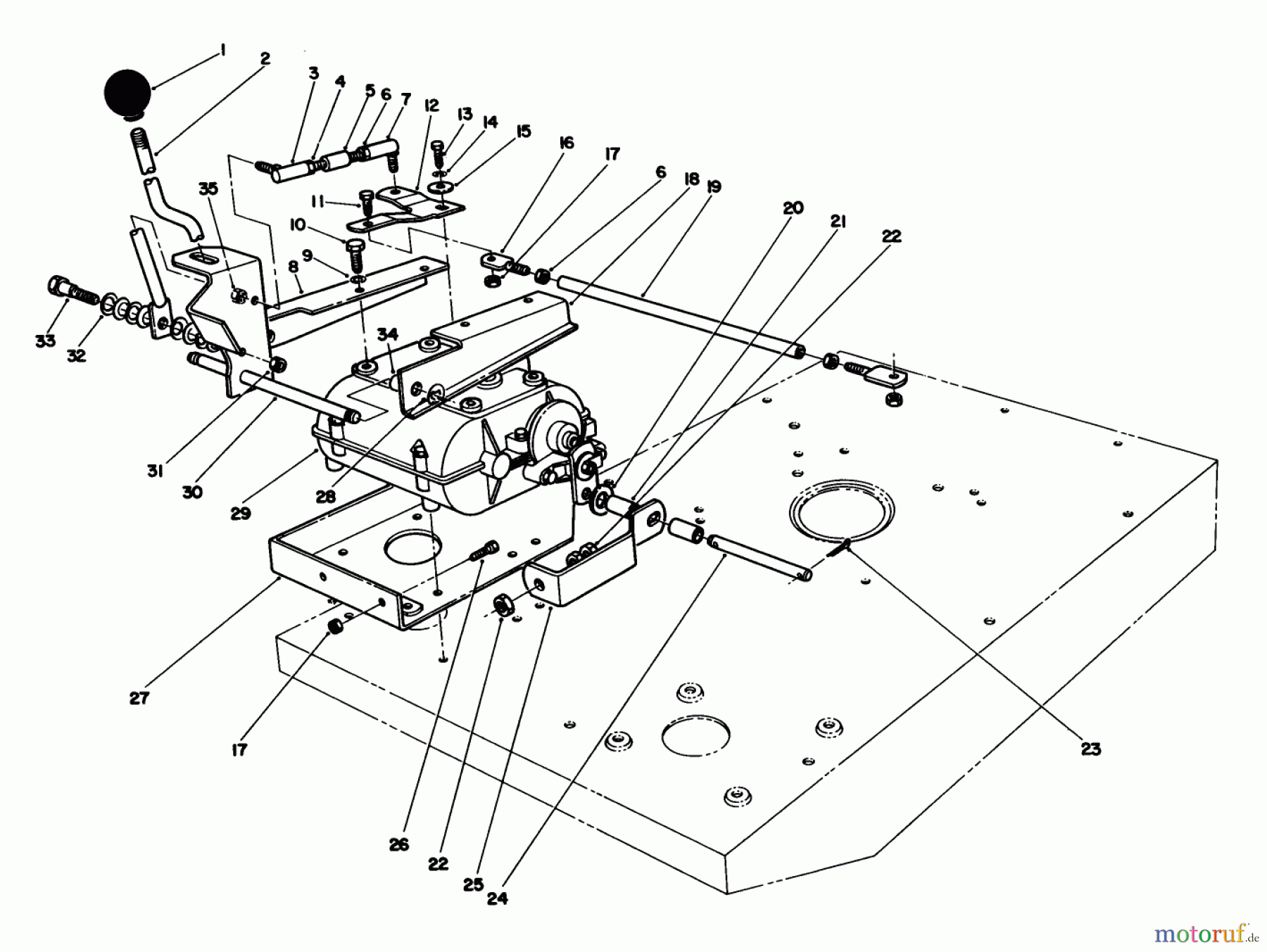 Toro Neu Mowers, Rear-Engine Rider 55600 - Toro HMR-1200, 1989 (9000001-9999999) TRANSMISSION & SHIFT ASSEMBLY