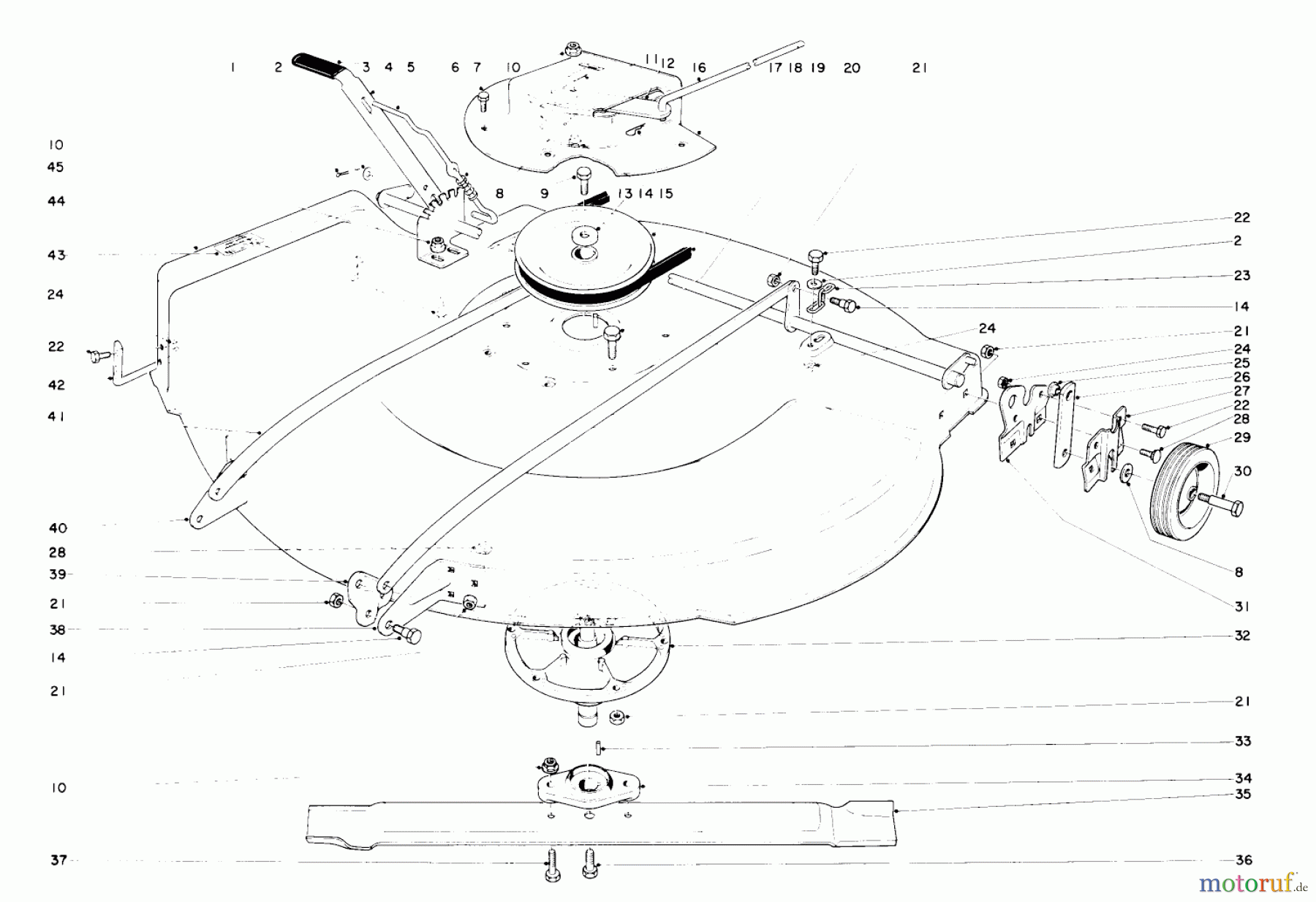 Toro Neu Mowers, Rear-Engine Rider 56000 (526) - Toro 526 Sportsman Rider, 1973 (3000001-3999999) 26