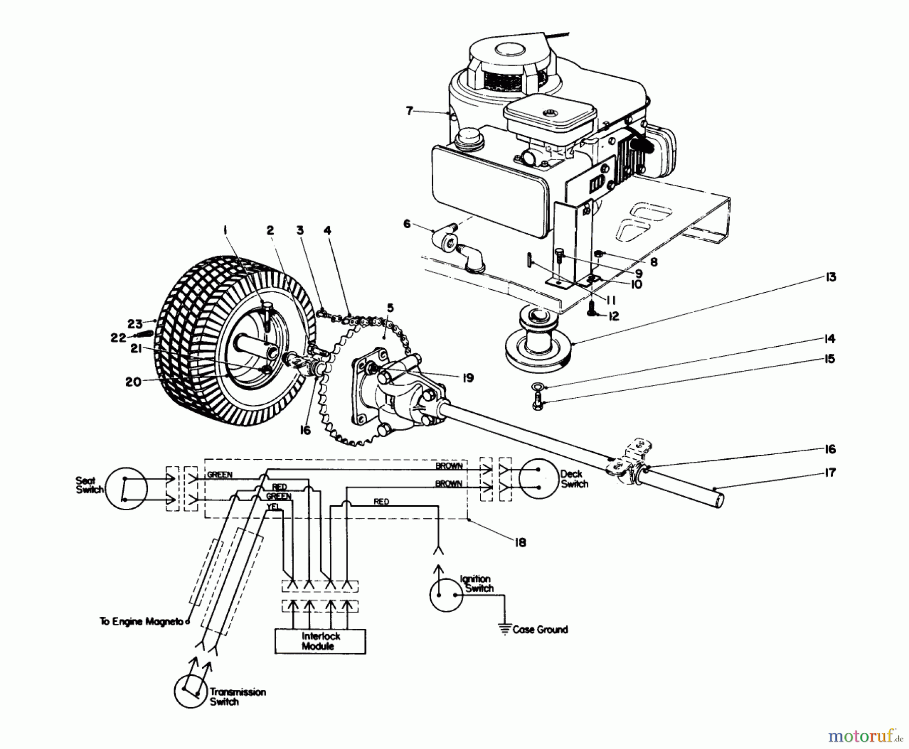 Toro Neu Mowers, Rear-Engine Rider 56006 - Toro 25