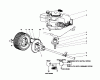 Toro 56015 - 25" Standard Rider, 1974 (4000001-4999999) Ersatzteile ENGINE AND DIFFERENTIAL ASSEMBLY